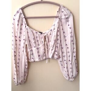 Wild Fable Floral Crop Top Size M